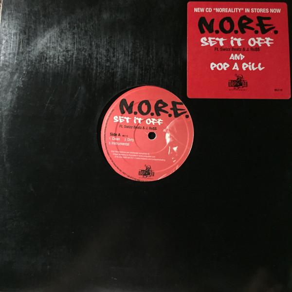 

12-дюймовая пластинка N.O.R.E. Set It Off Pop A Pill MILT10 Townz Soundz US Rap HipHopRB Б/у