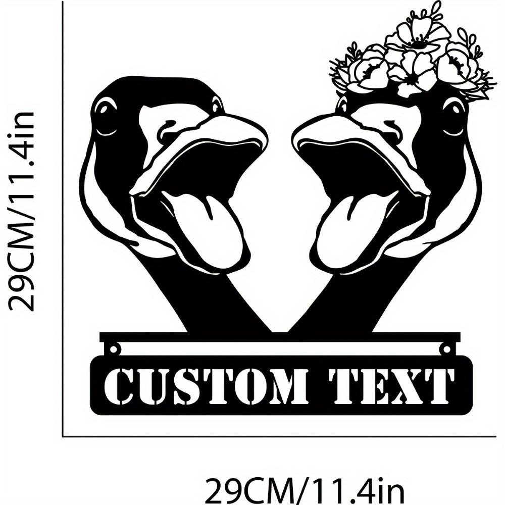 Customizable Goose Metal Wall Art Personalized Farmhouse Decor Barn Sign Iron