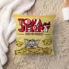 Anime TTom and JJerry Cartoon Pillow Covers Cartoon Sofa Decorative Home Doublesided Printing Short Plush Cute Cushion Cover