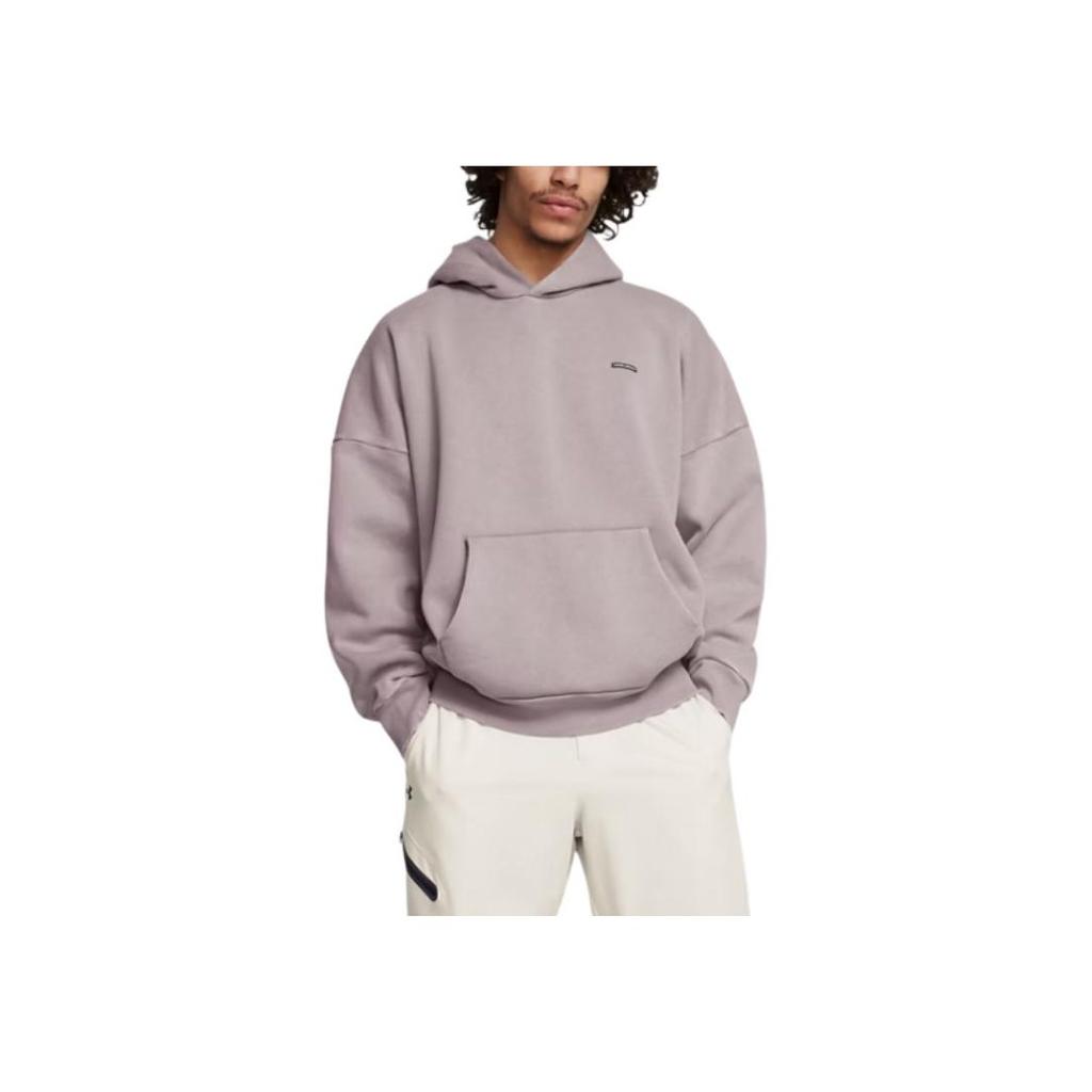 Under Armour Icon Heavyweight Fleece Wash Oversized Hoodie Men hoodies Gray 1386552-015