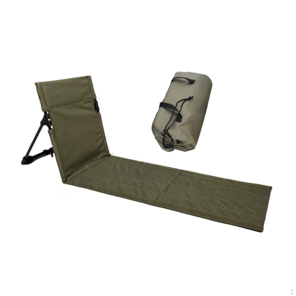 Beach Chair Lounge Mat with Back Support And Carrying Bag for Travel Relaxation