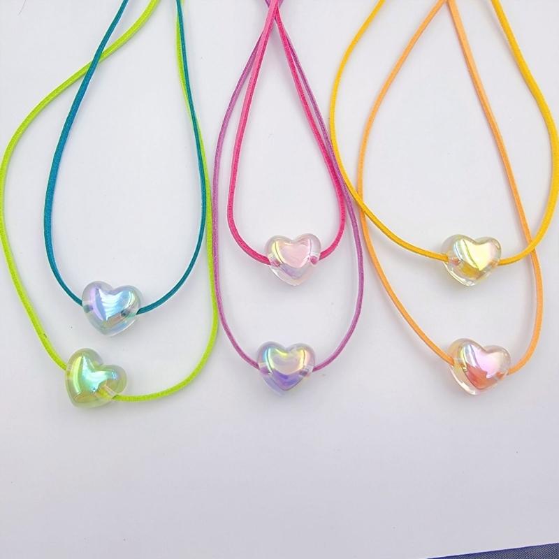 Stylish Heart Pendant Choker Unique Neck Jewelry Eye-Catching Accessory Heart Pendant Necklace Perfect for Any Occasion