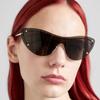 Vintage One Piece Cat Eye Sunglasses Women For Men Luxury Brand Designer Sun Glasses Popular Outdoor Goggle Punk Rivet Shades