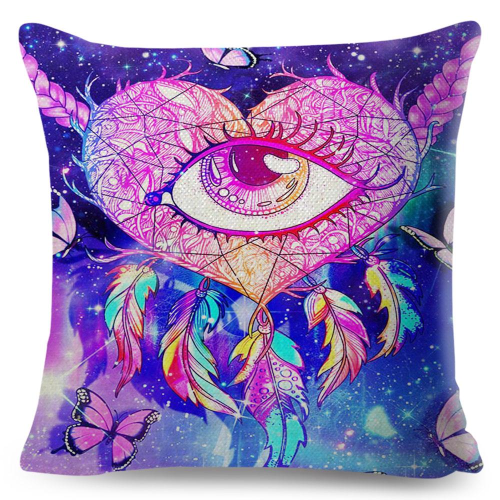 Fantasy Dream Catcher Series Decorative Pillowcase Bohemian watercolor cushion cover Sofa office seat cushion cover Home decor