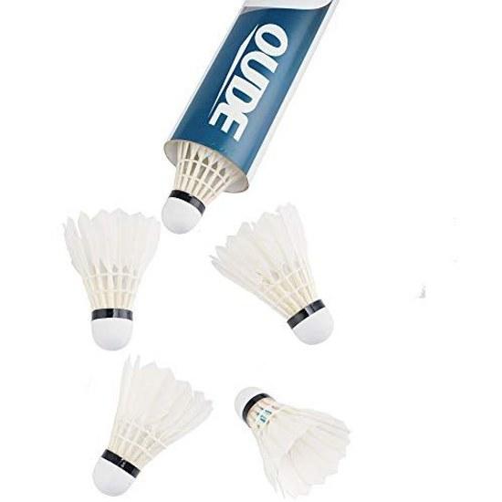 OUDE badminton model 200 12 pieces goose feather shuttlecocks stable durable sports training balls indoor outdoor games white.