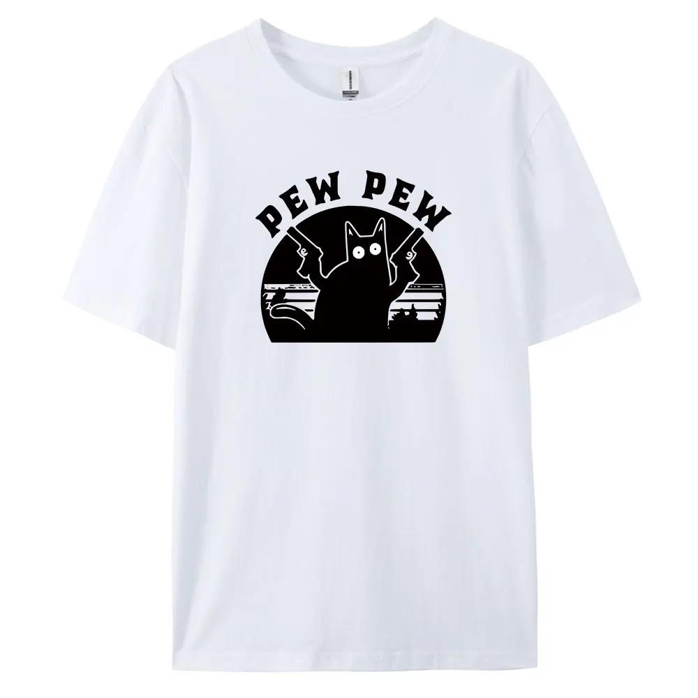 PewPew 100% Cotton Men s Casual T-shirt with Stylish Print & Loose and Comfortable Fit S