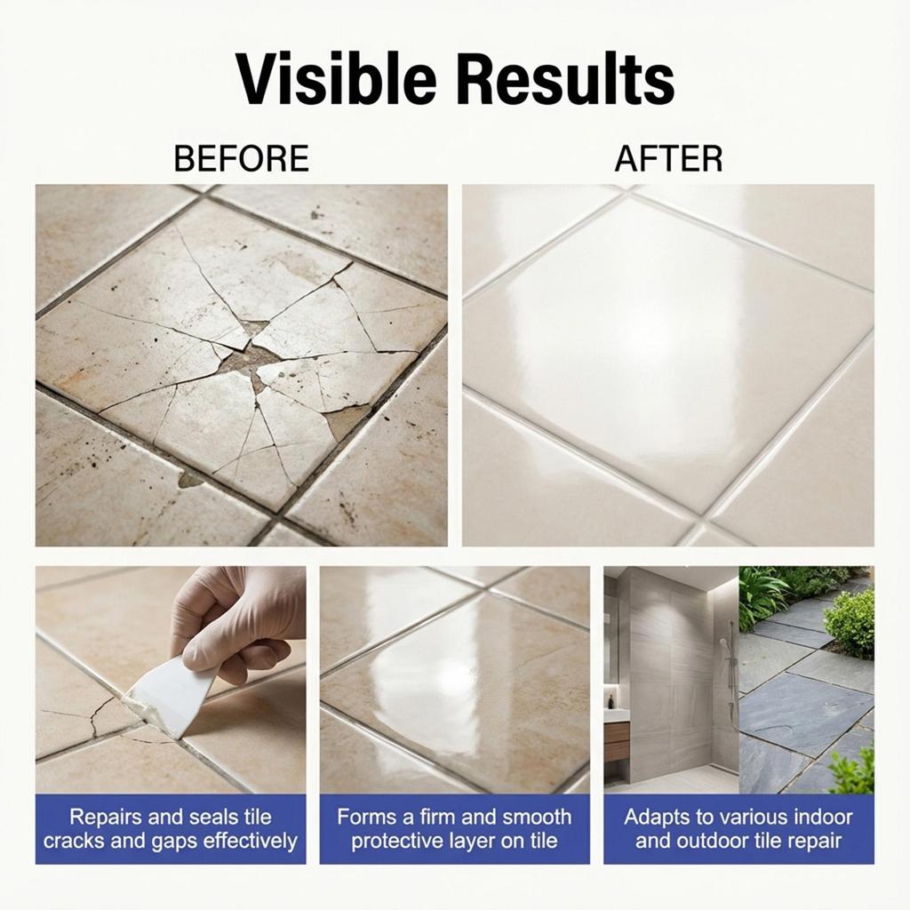 Jakehoe Tile Grout - Tile and Marble Joint Repair/Tile Repair Adhesive - Suitable for Indoor and Outdoor Use