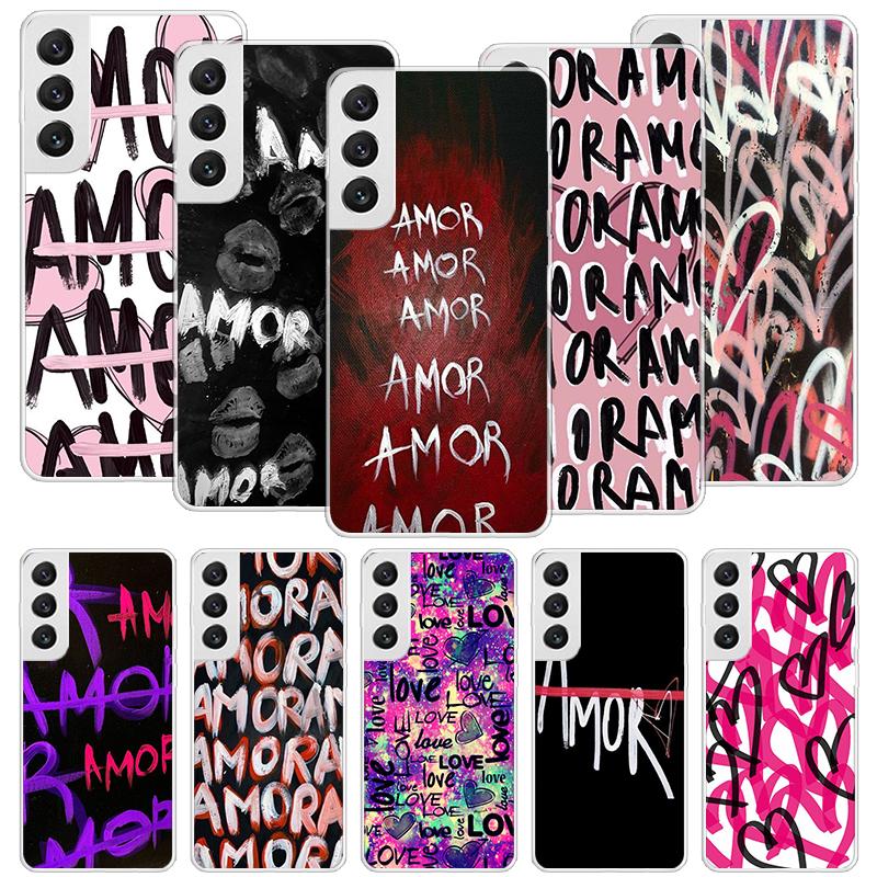 AMOR This Is Love Phone Case For Samsung Galaxy S26 Ultra S23 S24 S25 Edge S20 FE S21 S22 Plus Soft Print Shell Cover Fundas Gal