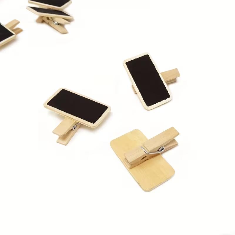 WTEMPO DIY Decorative Blackboard with Clips Writable Unfinished Chalkboard for Creative Message Display Home Decor Photo Wall Party & Shop Display