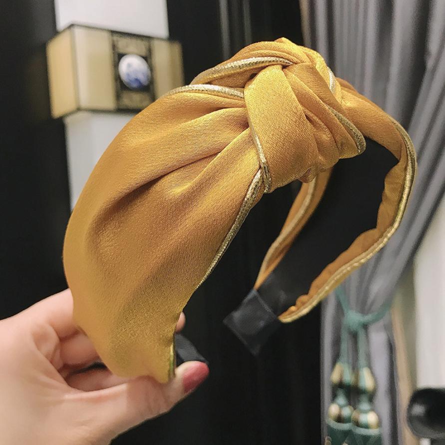

Новые атласные повязки на голову для женщин и девочек, широкие, с перекрещенным узлом, тюрбан, повязки для волос, отделка, обруч для волос, модные аксессуары для волос