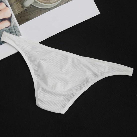 Men Briefs Low-Rise Solid Color Breathable Comfortable Panties Triangle Style Thin Underwear U-convex