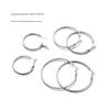 Women's Stainless Steel Big Circle round European and American Exaggerated Earrings