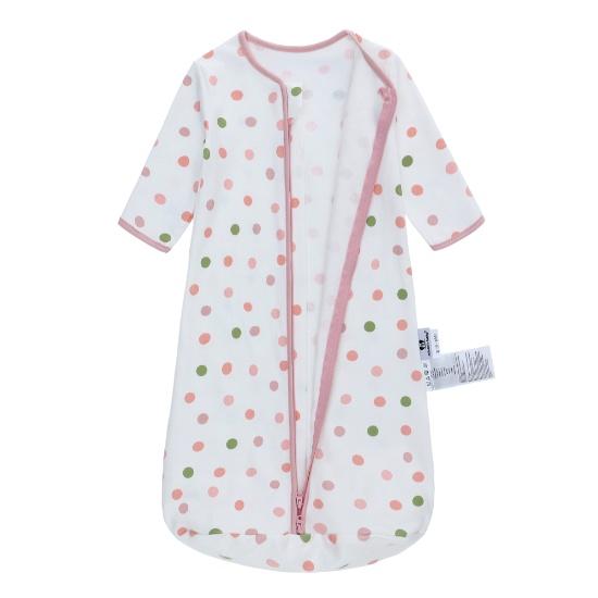 miracle baby" Pure Cotton Long‑Sleeve 3D Sleeping Bag with Animal Print, Center‑Opening, Breathable Summer Sleeping Bag for Children Aged 0–2 Years