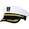 Volwassen Jachtkapitein Hoed Witte Zeemanshoed voor Dames Heren Marine Admiraal Kostuum Feest Cosplay Accessoire