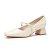5888 Premium Sexy Women's Thick Heel Square Head Mary Jane Single Shoes 2026 New Versatile and Not Tired of High Heels