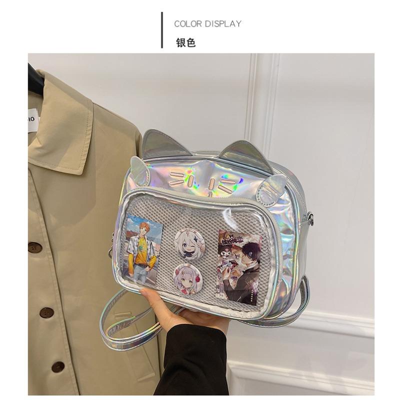 YK Millennial Babes Schmerztasche Student Pendler Niedliche Mechanische Katze Neue Große Kapazität College Umhängetasche