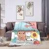 Bear And Panda Bubu Dudu Blanket Super Soft Novelty Plush Bedding Throws For Couch Chair Sofa Bed Flannel Bedspread Bed Cover