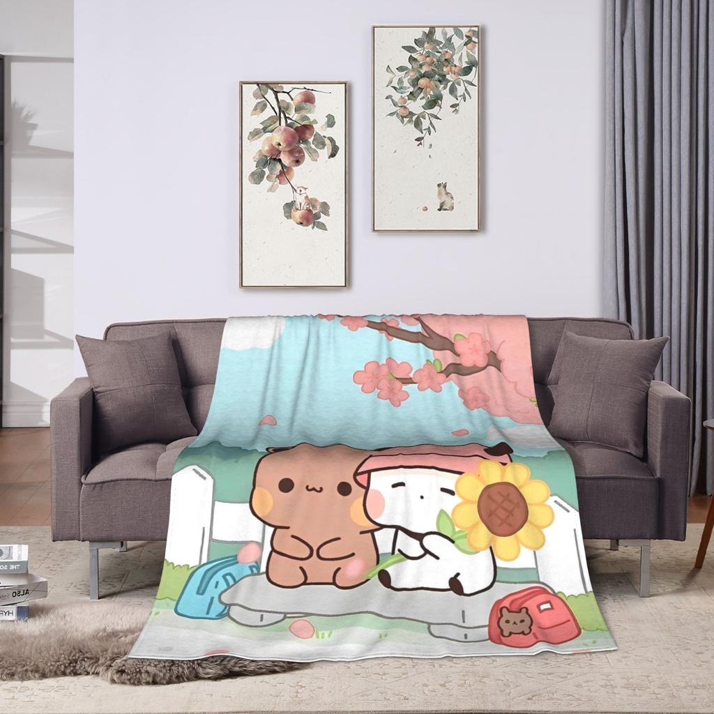 Bear And Panda Bubu Dudu Blanket Super Soft Novelty Plush Bedding Throws For Couch Chair Sofa Bed Flannel Bedspread Bed Cover