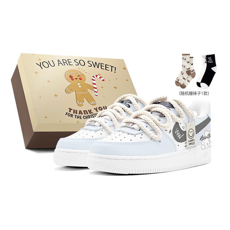 

Nike Air Force 1 Air Force 1, Double Festival Favor, Royal Rope Bear Low top Skateboard Shoes Men s Blue White CW2288-111(TeamS-S-BOX) 45