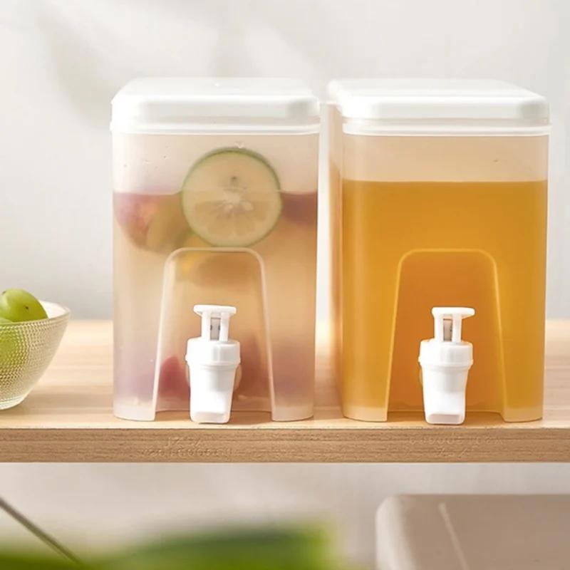 Large Capacity Cold Kettle 3.5L Juice Jug Cold Kettle with Faucet In Refrigerator Ice Drink Dispenser Fridge and Faucet