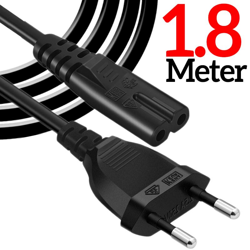 

1m/1.5m/1.8m EU 2- Slot To IEC C7 Figure 8 Plug AC Power Extension Cable Universal 2 Pin To C7 Power Cord for Laptop PC Computer 1PCS