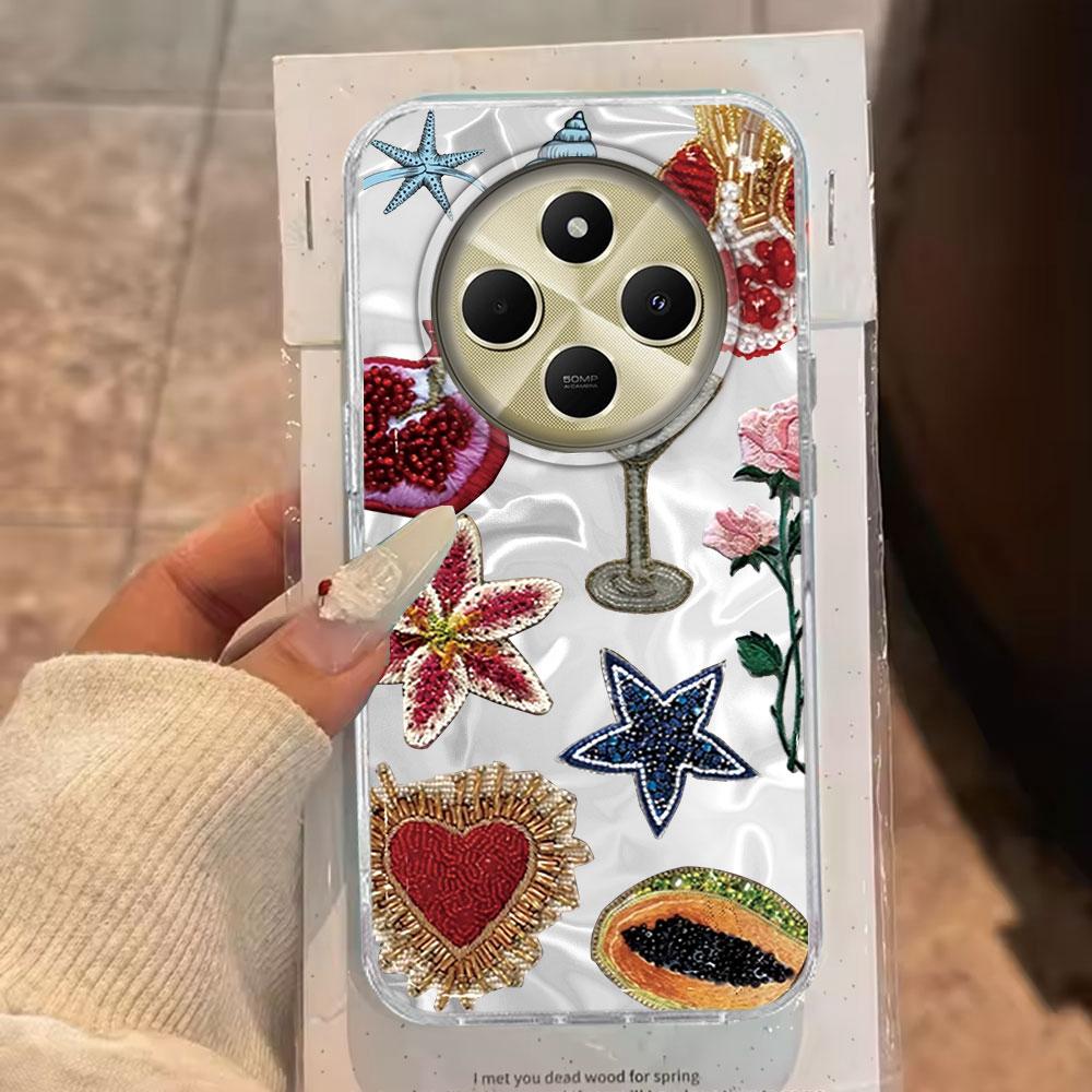 Fruit Sun Face Water Texture Phone Case for Xiaomi Redmi Note 14 13 12 11 11S 10 9 8 Pro 9C 13C 14C A5 A3 A4 A3X A1 A2 9A Cover