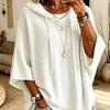 Women New Knit Drawstring Hoodie Sweater, Loose Knitted Hooded Layering Outerwear