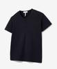 ECORR [Ecr X Mergo] Ribbed Round Henley Neck Short Sleeve T-Shirt : 4 Colors