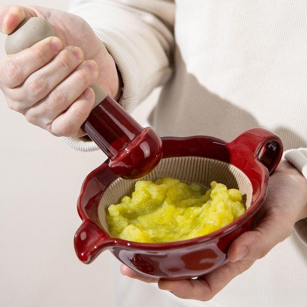 Manual Baby Food Milling Bowl Vintage Garlic Grinder Kitchen Gadgets Wasabi Grinding Bowl Grinder