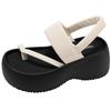 South In the South Black Small Man Platform Sandals Women's 2025 New Summer Wear Premium Cool Slippers