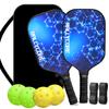 Pickleball Paddles Set USAPA Compliant Fiberglass Surface Enhanced Power with Pickleball Bag Best Gift for Beginners