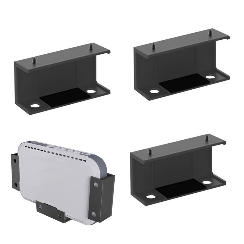 Under Desk Laptop Mount ABS Under Desk Shelf Holder for Notebooks, Tablets, Cable Boxes, Modems, Smart TV Boxes