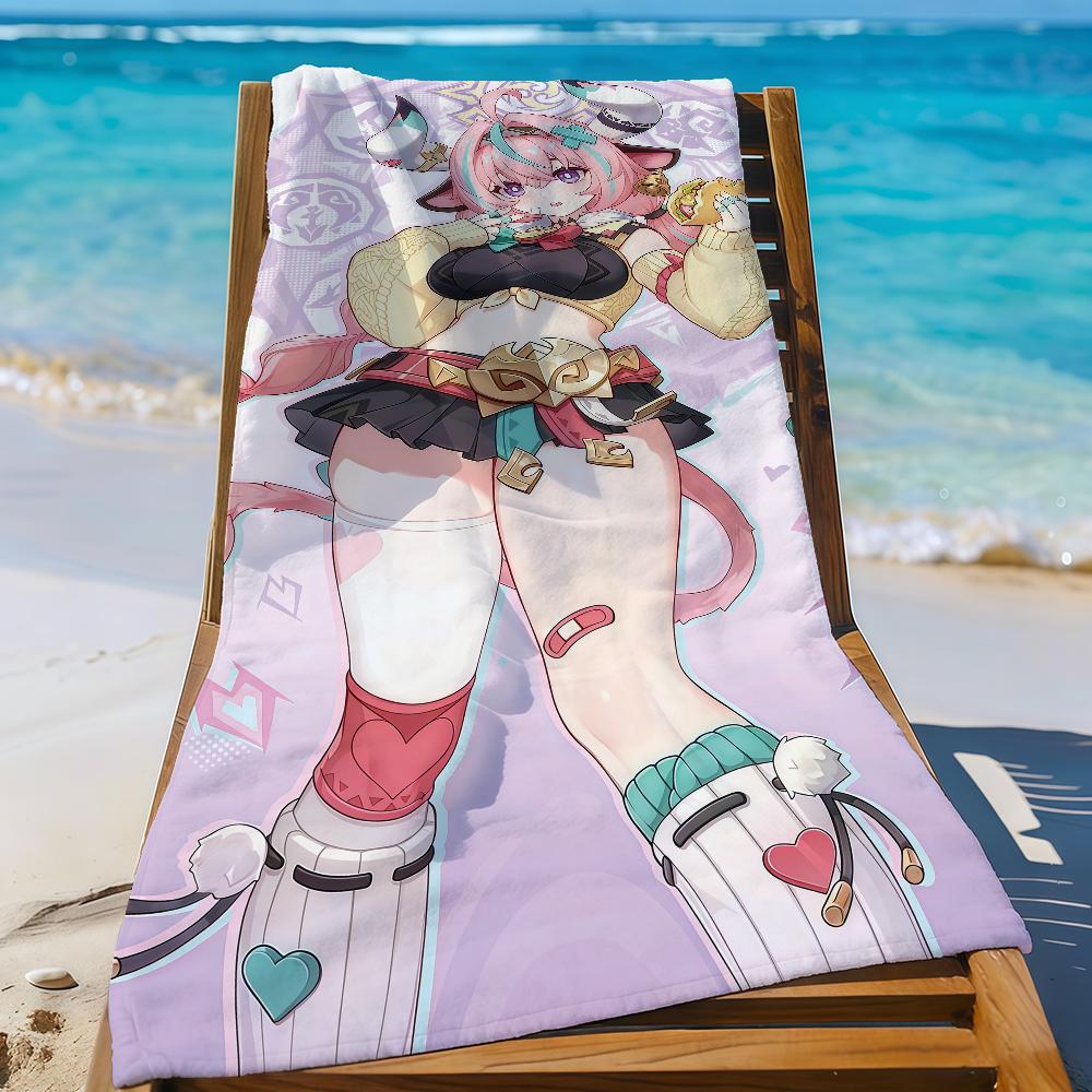 

Game Varesa Genshin Impact Towel Sports Quick Dry Travel Camping Gear Sandproof Soft Light Large Beach Towel W40*H60(CM)