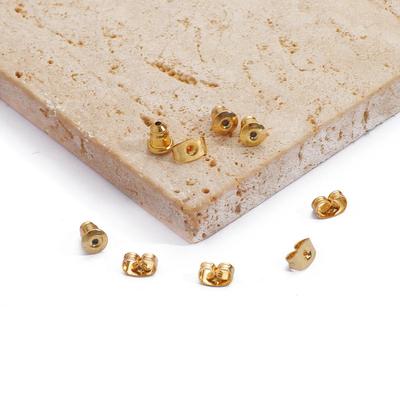 18K Gold Plated Schmetterling Ohrstecker Verschlüsse Stopper für Schmuckherstellung 10/50 Stück