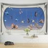 Seafloor World Window Frame Painting Tapestry Wall Hanging Psychedelic Nature Bohemian Living Room Study Home Decor