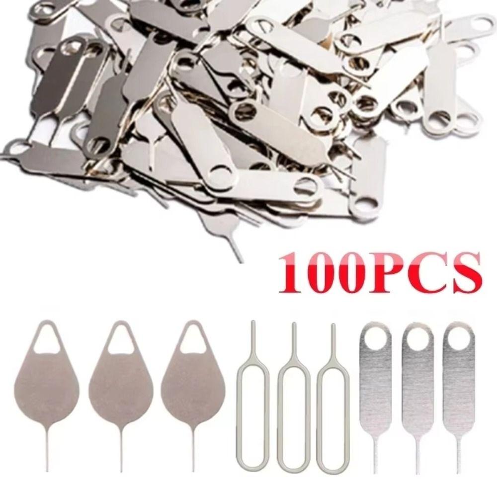 100Pcs Anti-Lost SIM Card Removal Tool Ejecting Removal Needle for Cell Phone Smartphone