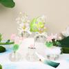 Colorful Mini Crystal Glass Flowers Lotus Shaped Car Ornaments  Wedding Decor