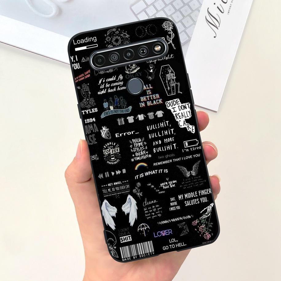 Para Funda LG K61 LMQ630EAW LM-Q630 Flor de Moda Suave Coque Fundas de Teléfono Para LG K61 2020 K 61 Cubierta Trasera de Silicona Para LGK61 Funda