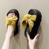 Pearl Cross Cool Slippers Women's Summer Wear Popular New Round Head with Skirt Thick-soled Beach Slippers