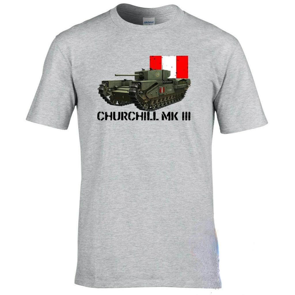 WWII British Churchill Mk3 Tank TShirt Summer Cotton ONeck Short Sleeve Mens T Shirt New S3XL