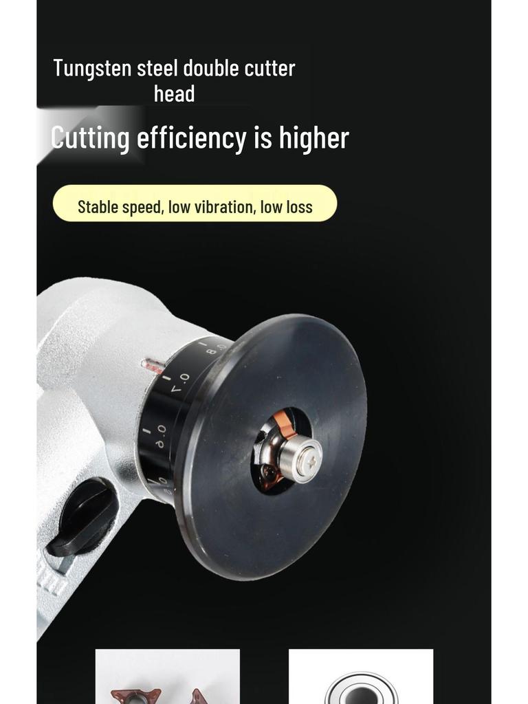 Handheld Mini Pneumatic Chamfering Machine: 45° C/R-Angle Deburring Tool for Woodworking and Metal