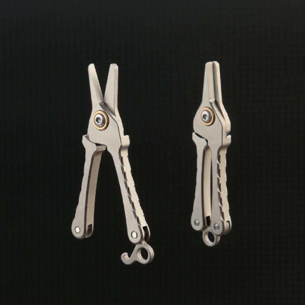 Mini Unisex Nose Hair Trimmer Silver Beard Trimming Titanium Alloy Scissors  Outdoor Tool