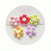 100pcs Popular Kawaii Flower Resin Beads Fit Hair Accessories Doll House Toy Slime Decoration