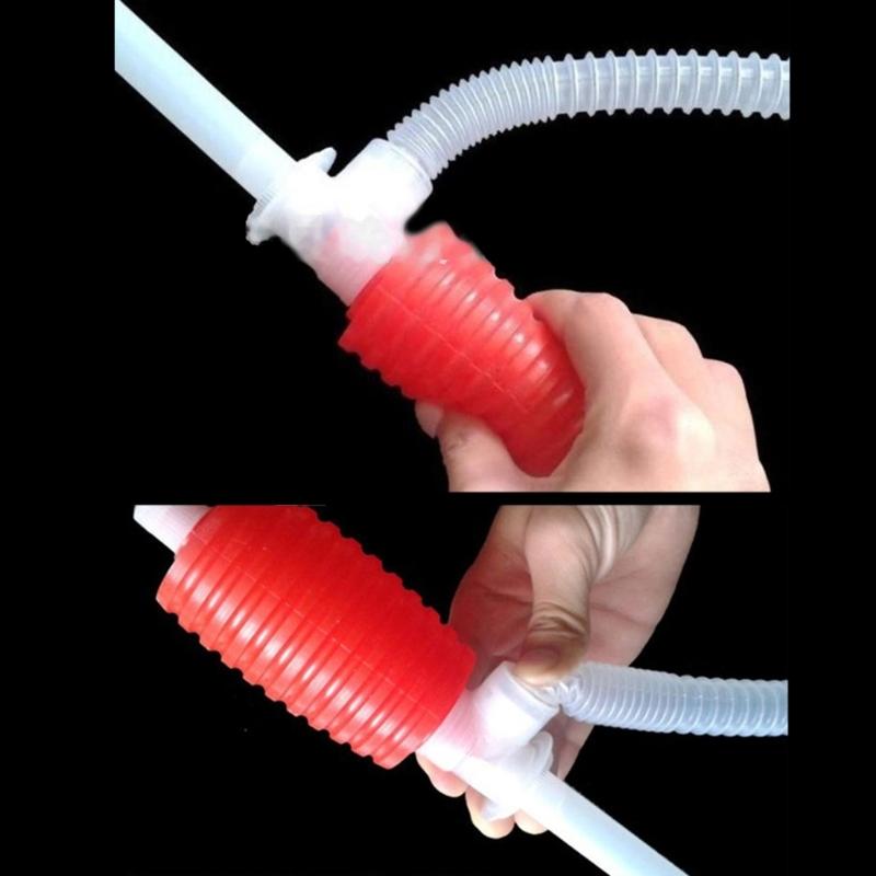 2/8pcs Siphon Hand Pump Manual Hand Pump for Petrol Oil with Flexible Hose Portable High Flow Car Fuel Transfer Pump