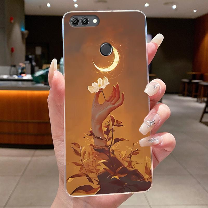 Casing For Huawei Y9 2018 Case Luxury Dragon Cute Cool Boys Girls Transparent Soft Silicone Phone Case Huawei Y9 2018 Back Cover