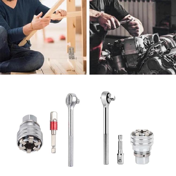 Universal Socket Set 10‑19mm Socket for Unscrew Bolt Multifunction Universal Socket Tool Mechanical Workshop Tool