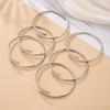 Exaggerated 5Pcs Personality Gifts Men Women Souvenir Jewelry Arm Bracelets Bracelet Set Punk Metal Iron  Jewelry Accessory