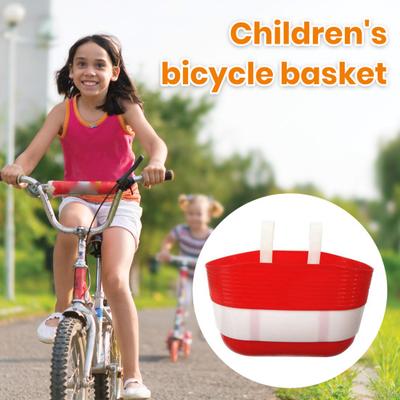 Bicycle Basket Large Capacity Bright Color Strong Load-bearing Smooth Edge Easy Installation Kids