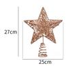 Five Pointed Star Iron Decoration, Tree Top Star Glitter, Vertical Five Pointed Star, Christmas Decoration Supplies