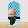 Šťastné narozeniny Boss Baby Oblouk Pozadí Kryt Klučičí Narozeniny Miminkovská Oslava Dekorace Fotografické Pozadí Rekvizity